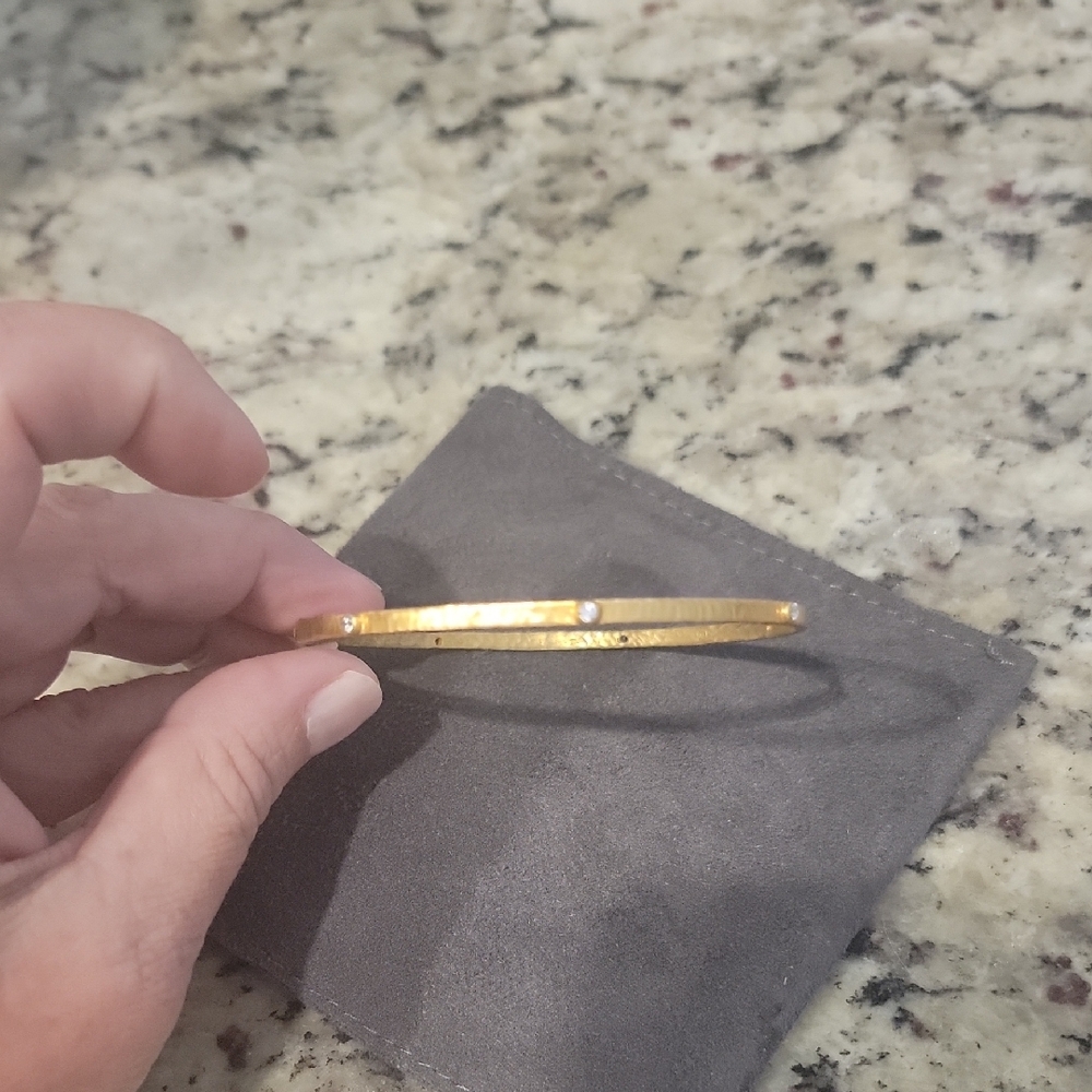 Julie Vos Gold Bangle Bracelet 3 Available - Picture 3 of 4